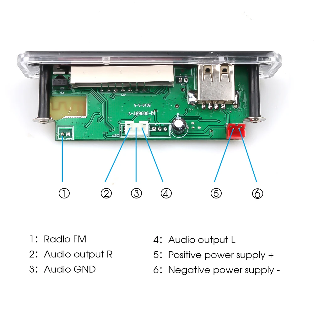 5V 12V WMA Decoder Board MP3 Module Wireless Bluetooth Audio Module Support USB SD AUX FM Audio Radio Module For Car Accessories