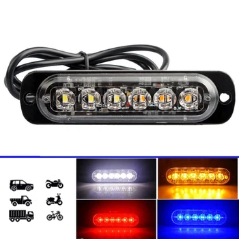 

18 Modes 6LED Car Truck Light Rectangular 18W 1000LM Waterproof IP67 Emergency Beacon Warning Hazard Flash Strobe Light