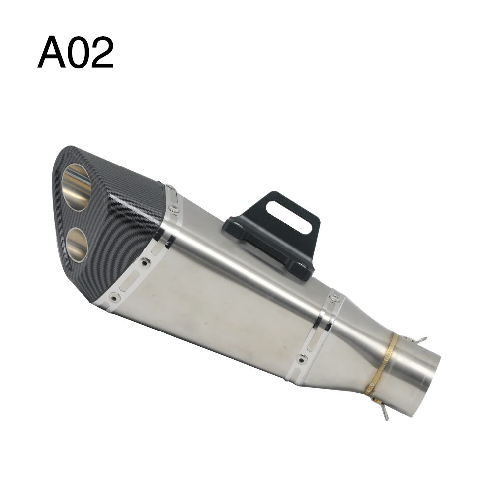 ZSDTRP Универсальный мотоцикл глушитель слипоны Akrapovic наклейки для Yoshimura R11 Suzuki GSXR 600 750 Ninja650 - Цвет: A02