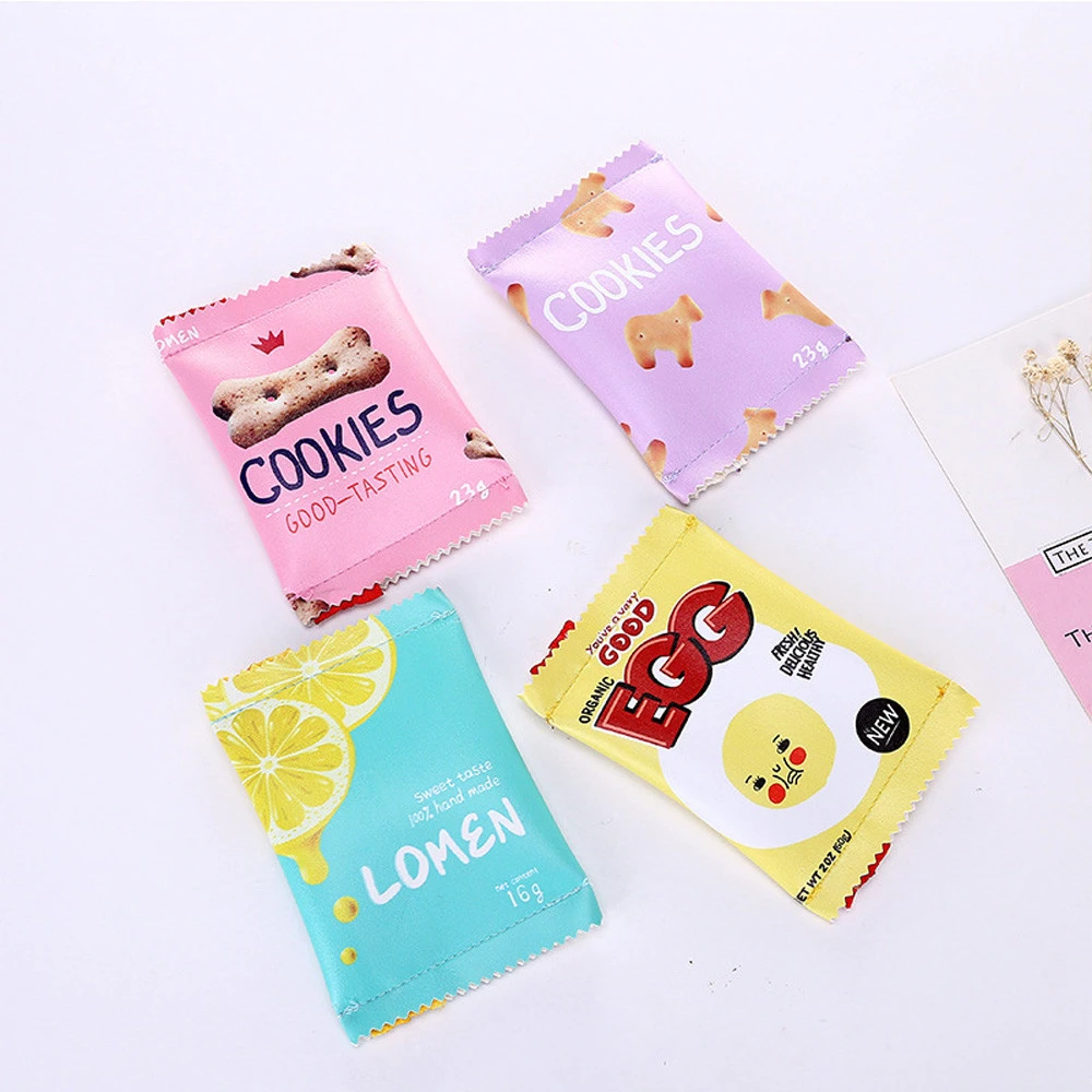 Wallet Female Zipper Wallets Girls Multiple Styl Creative Candy Snacks Coin Purse PU Leather Zipper Ladies Handbags Carteira 815