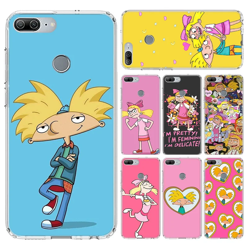 Hey Arnold Helga Phone Case For Honor 9X 7A 7C Pro Y5 Y6 Y7 Y9 2019 8S Soft Silicone Back Cover 9 10 Lite coque | Мобильные телефоны