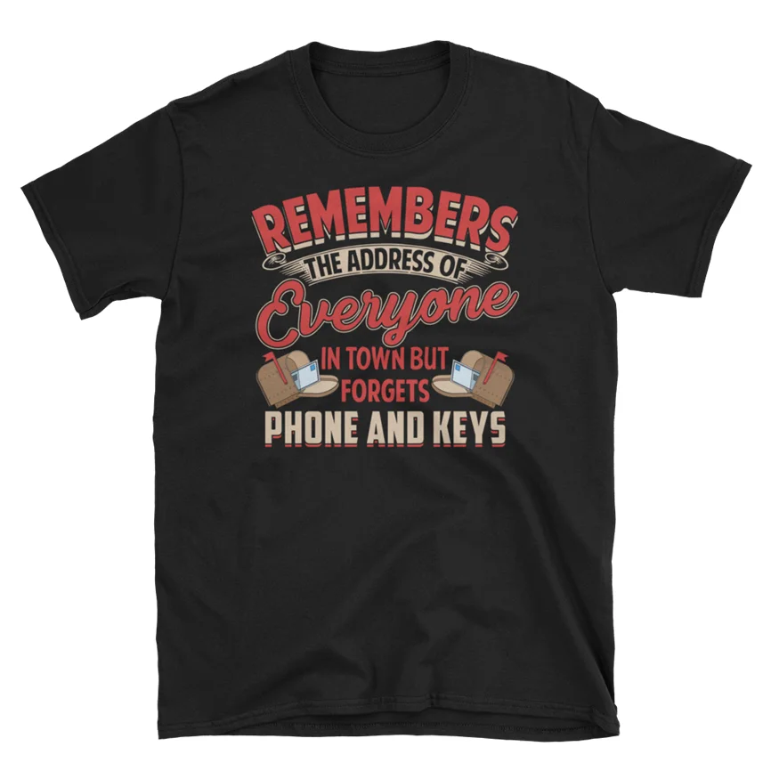 Funny Postman-Mailman-Postal Worker-Courier-Delivery-Carrier Unisex T-Shirt Gift Basic Models Tee Shirt | Мужская одежда