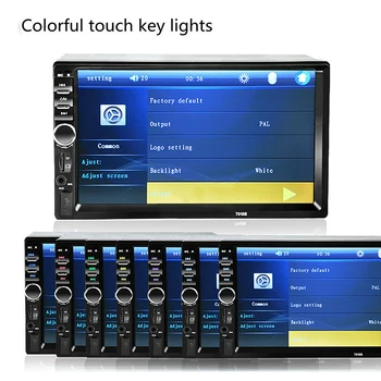 

7" Double 2 Din Touch Screen Car MP4 MP5 Player Bluetooth Stereo FM Radio 65dB