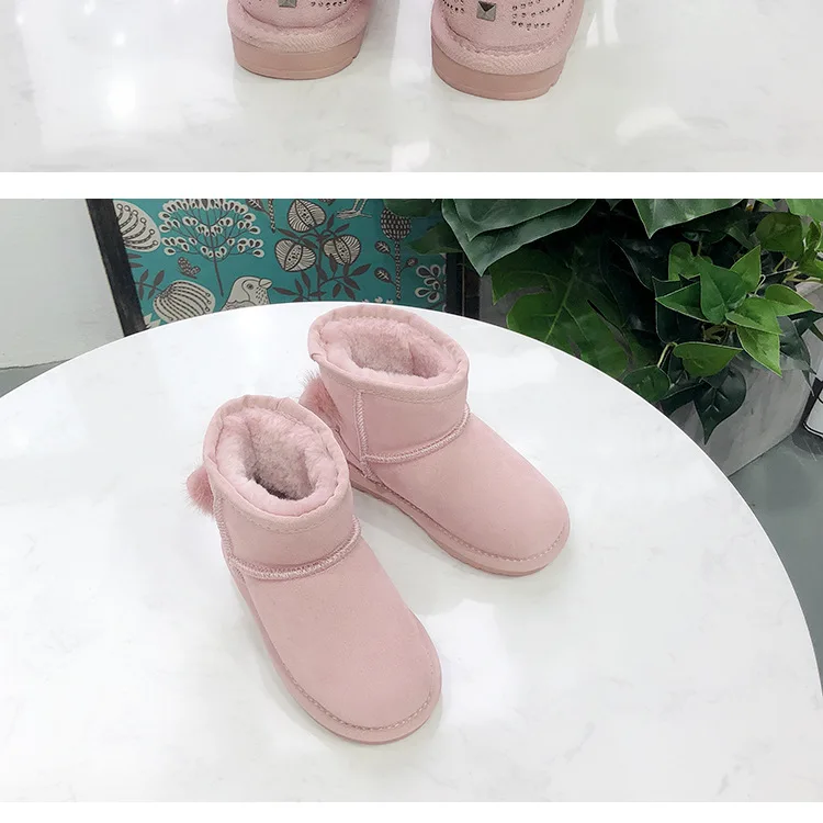 Dolakids/Плюшевые ботинки для малышей с героями мультфильмов; модные детские зимние сапоги; зимняя обувь для мальчиков и девочек; ботильоны для детей 1-16 лет