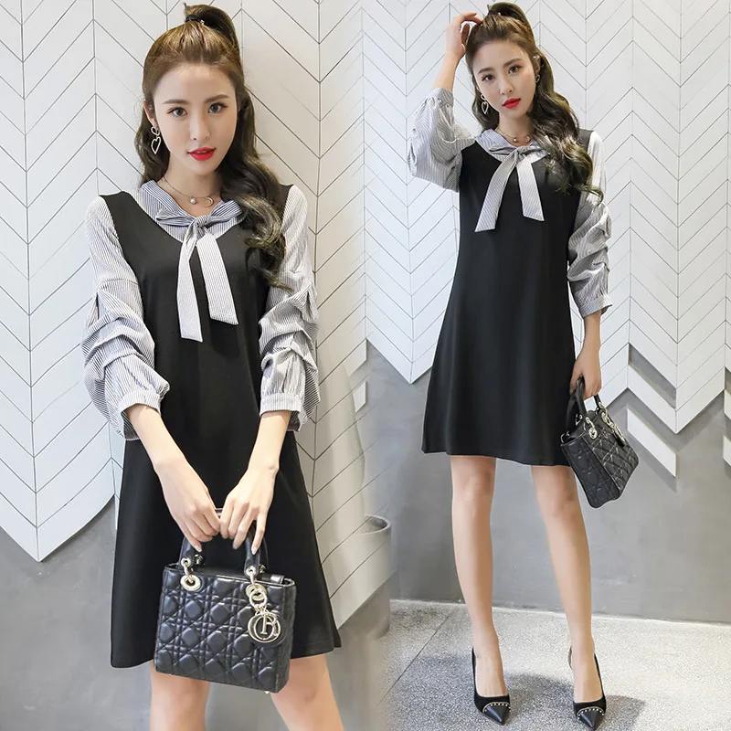 

2018 Spring Clothing New Style Korean-style 200 Large GIRL'S Loose-Fit Tibetan Meat Mid-length by Age Dress