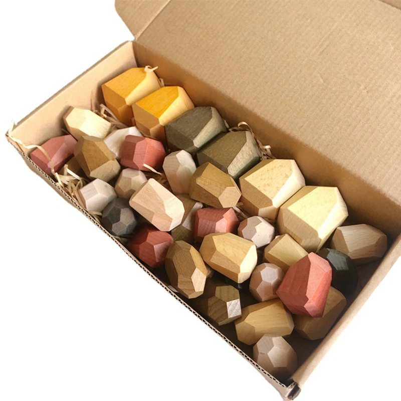 New Baby Toys Wooden Building Block Colored Stone Creative Educational Toys Nordic Style Stacking Game Rainbow Stone Wooden Toys 3 New Baby Toys Wooden Building Block Colored Stone Creative Educational Toys Nordic Style Stacking Game Rainbow Stone Wooden Toys 3