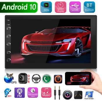 

7'' Display Android 10.0 Car Stereo Double 2 Din GPS USB Multimedia FM Radio Receiver In Dash Head Unit For Volkswagen Nissan