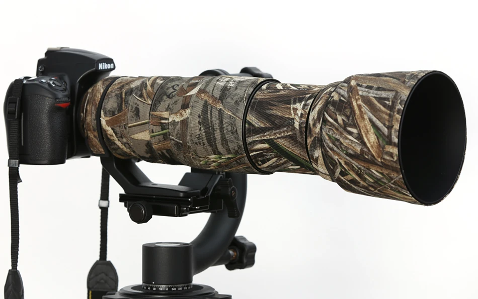 ROLANPRO Objektiv-Tarnmantel-Regenschutz für Nikon AF-S 200–500 mm f/5,6 E ED VR-Objektiv-Schutzhülle, wasserdichter Nylon-Objektivmantel – Detail 10