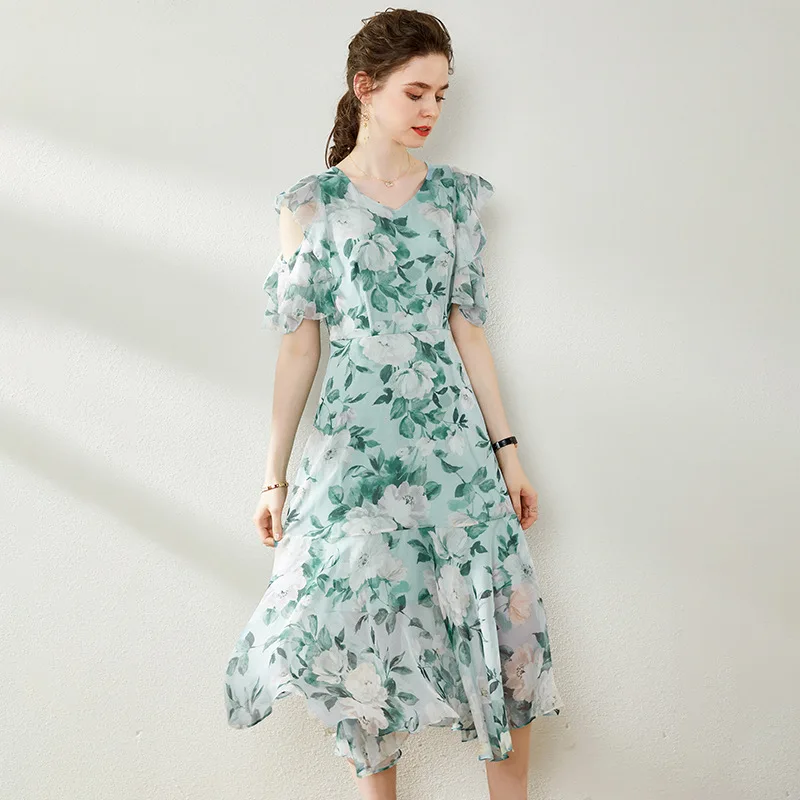 

Женское платье-макси, длинное, синее, с цветочным принтом в виде лотоса, для работы, для пляжа, офиса, Роскошные, вечерние, большого размера, 2020