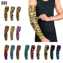 

New Animal Skin Cuff Cover Men's Sports Riding MTB Camouflage Sunscreen Sleeves Football Elbow Pad Fitness Armguards Ice Sleeves