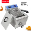 XEOLEO 10L  Commercial Electric Deep Fryer Stainless Steel French Single Tank Household Frying Machine Chips/Chicken Processor 1