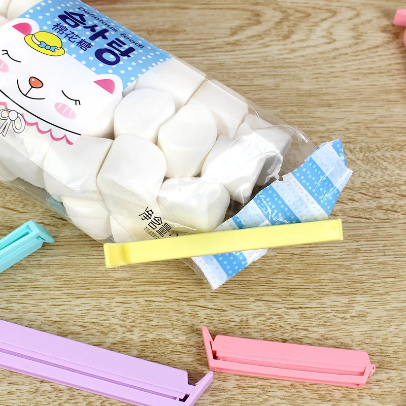 12Pc/Lot 3 sizes Portable Kitchen Storage Food Snack Sealing Bag Clip Sealer Clamp closure pocket Plastic Tool Kitchen accessory