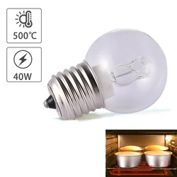High Temperature 500 Degree 40W 220-240V Halogen Bulb E27 Screw Halogen Bulb Electric Oven Steamer Supporting Lamp