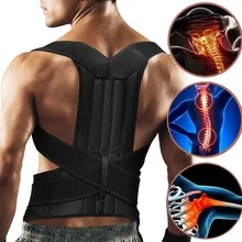 Corrector de postura ajustável para trás suporte de ombro para trás cinta postura correção de coluna postura corrector postural fixer fita