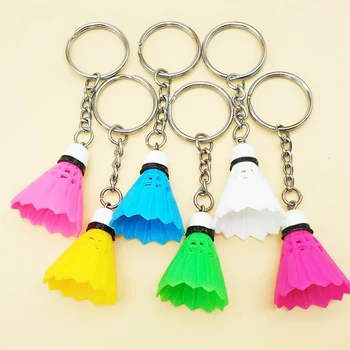 

Mini Badminton Keychain Cute Creative Key Chains Keyring Colorful Car Holder Bag Pendant Sports Charm Jewelry Club Gifts