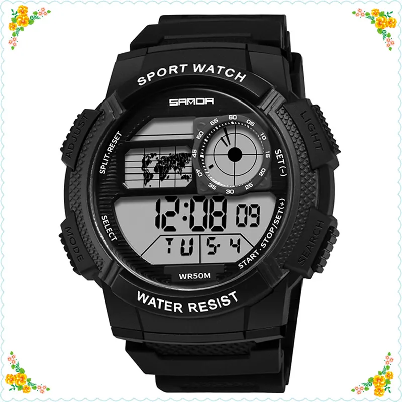 

Dropshiping Men's Digital Watch New Multi-function 50M Waterproof Middle School Students Outdoor Sports Men's Electronic Watches