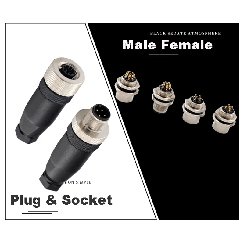  ڵ ڵ M12 4Pin  Ŀ        ÷ 4 ھ   Audio Speaker Mini Small Adapter ping/Whole