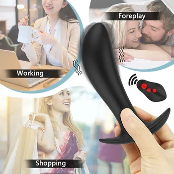 Electric Shock Butt Plug Bum Shock Vibrator for Man Anal Plug Anus Dilator Prostate Massager Huge Anal Dildo for Man Sex Toys 4