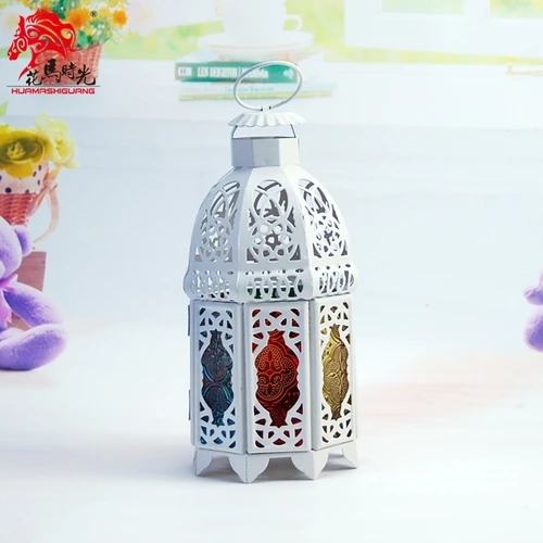 Новое поступление, декоративный Марокканский Фонарь в скандинавском стиле, подсвечник, подсвечник в винтажном стиле - Цвет: white
