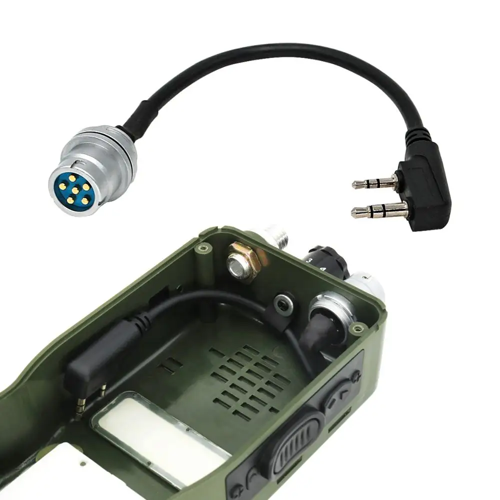 U-283/U 6 pin plug turn to kenwod socket adapter for AN/PRC 152 / PRC 148 Harris dummy radio case walkie-talkie DIY connector