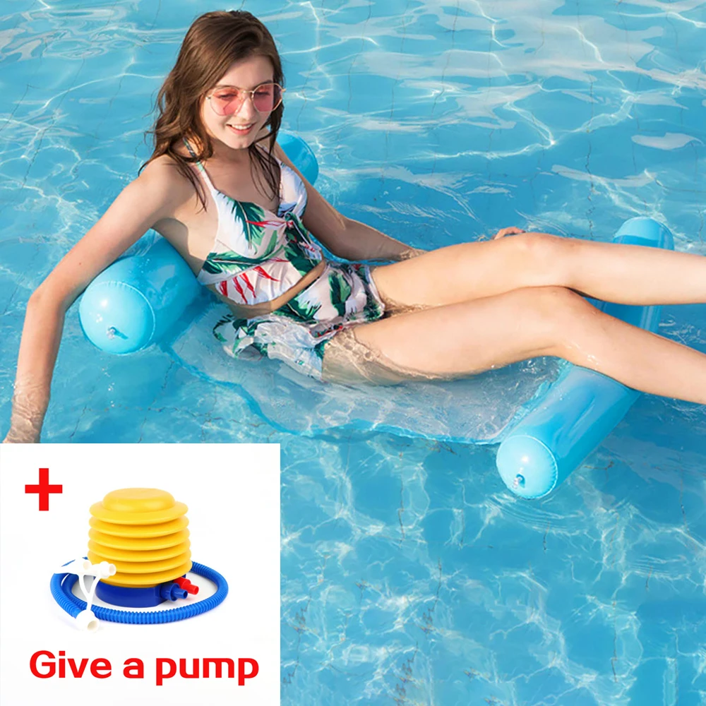 

Water Hammock Recliner Inflatable Floating bed Swimming pool Floating Swimming Mattress sea Swimming Ring