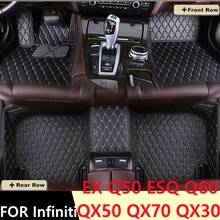 

Sinjayer Waterproof Leather Custom Fit Car Floor Mats Front & Rear FloorLiner Pad For Infiniti EX Q50 ESQ Q60 QX50 QX70 QX30