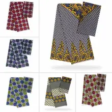 Горячая Gahna Стиль атласная шёлковая ткань с органзы Лента Африканский Воск дизайн! YBG02