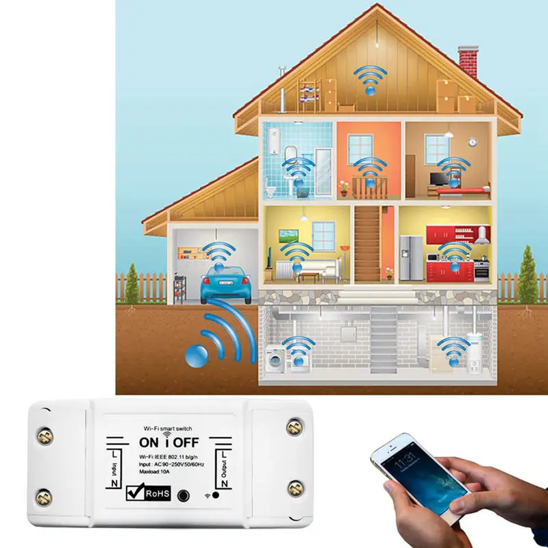 RISE-2.4G Wifi Smart Switch для Tuya App Diy беспроводной пульт дистанционного управления светом Автоматизация релейный модуль контроллер работает с Alexa Google H