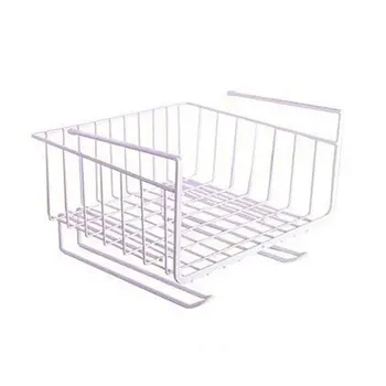 

Wardrobe wrought iron storage rack Household kitchen cabinet under the shelf compartment hanging basket wall storage rack