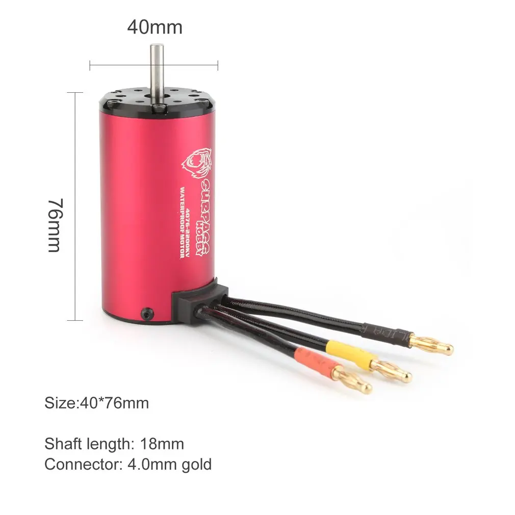SURPASSHOBBY KK 4076 2200KV бесщеточный двигатель 2S 3S 4S для 1:8 RC Дрифт гоночный автомобиль водонепроницаемый Бессенсорный грузовик запчасти
