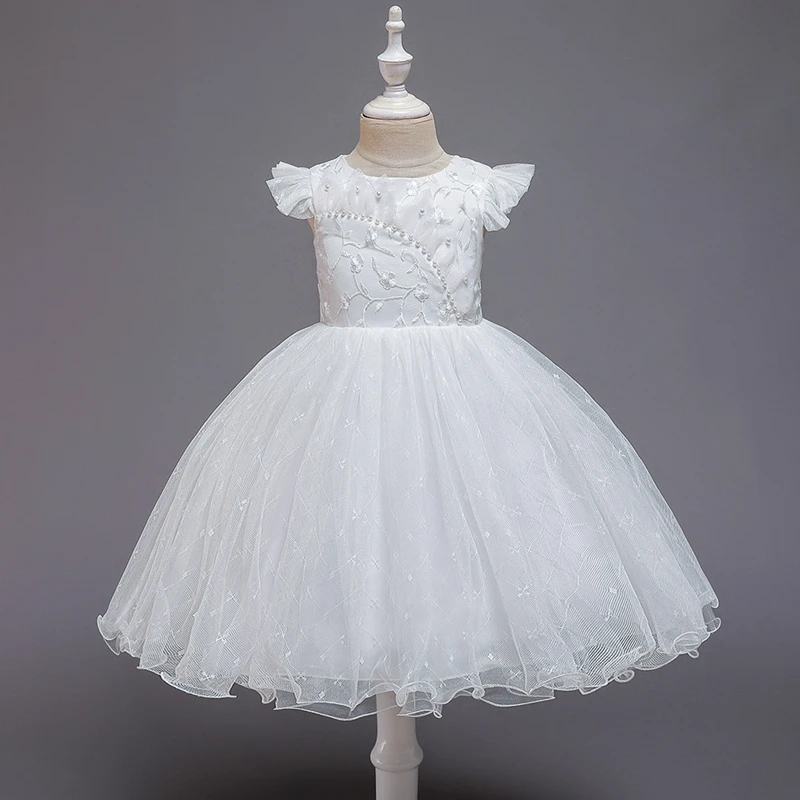 Новая детская одежда детское платье, юбка принцессы с короткими рукавами и цветочным рисунком для девочек Пышная юбка для дня рождения, юбка для сцены