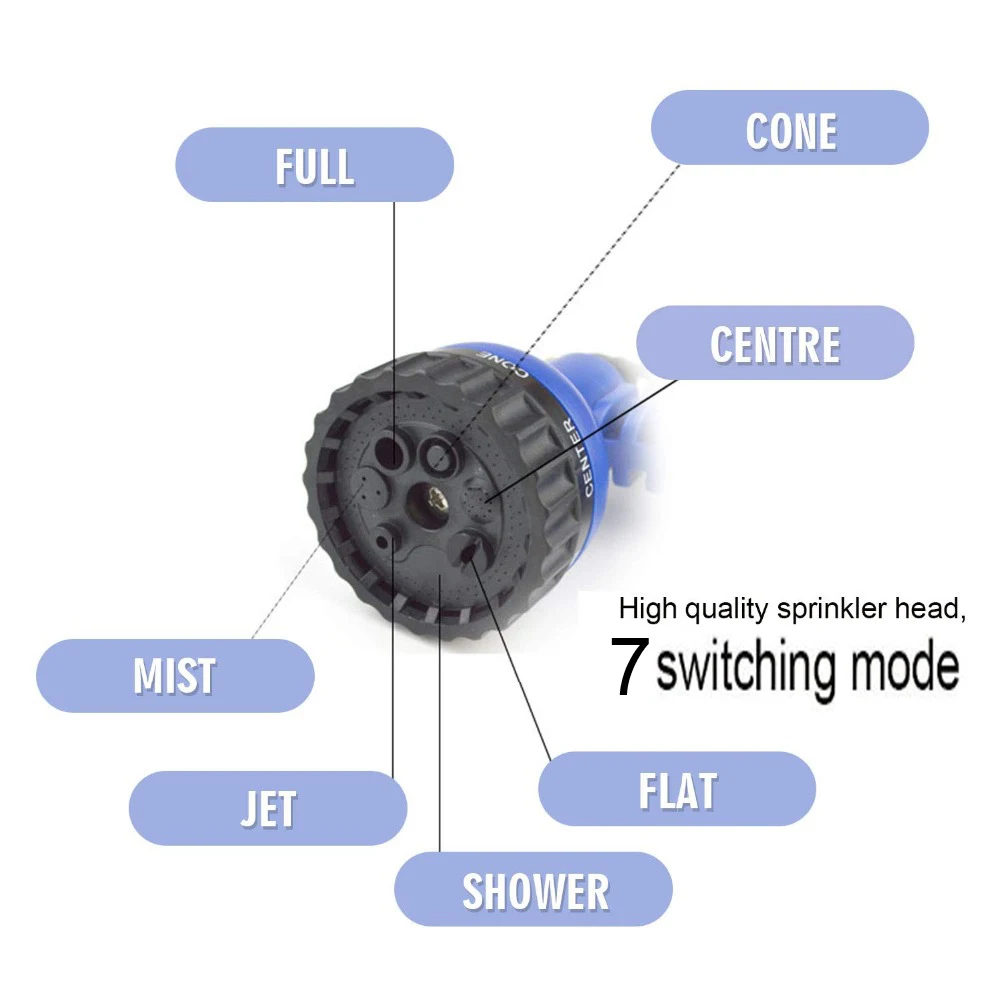 Zhangji 25-150 футов 7 режимов гибкий расширяющийся шланг для наружного полива газонов и автомобилей садовый шланг волшебный шланг