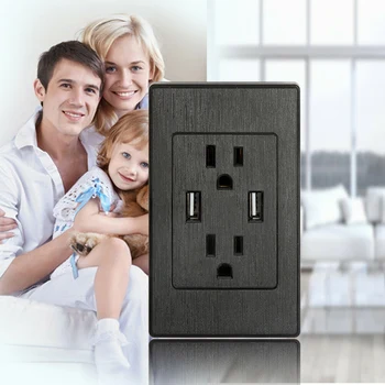 

Dual USB Port Wall Plug Socket Charger AC Power Receptacle Outlet US Plug VH99