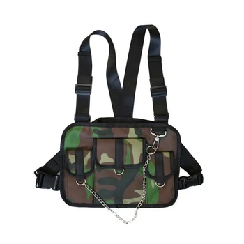 

Tactical Chest Bag Women Men Adjustable Shoulder Crossbody Waist Pack Hip Hop Streetwear Chest Bag Cross Shoulder Bags