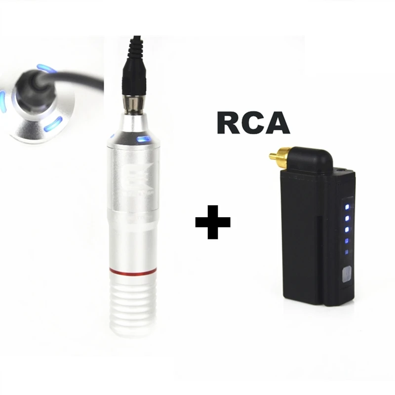 Tattoo Kits Профессиональный комплект татуировки включает светодиодный тату-машинку с RCA мини беспроводной питанием для тату-художника - Цвет: Tattoo Kits