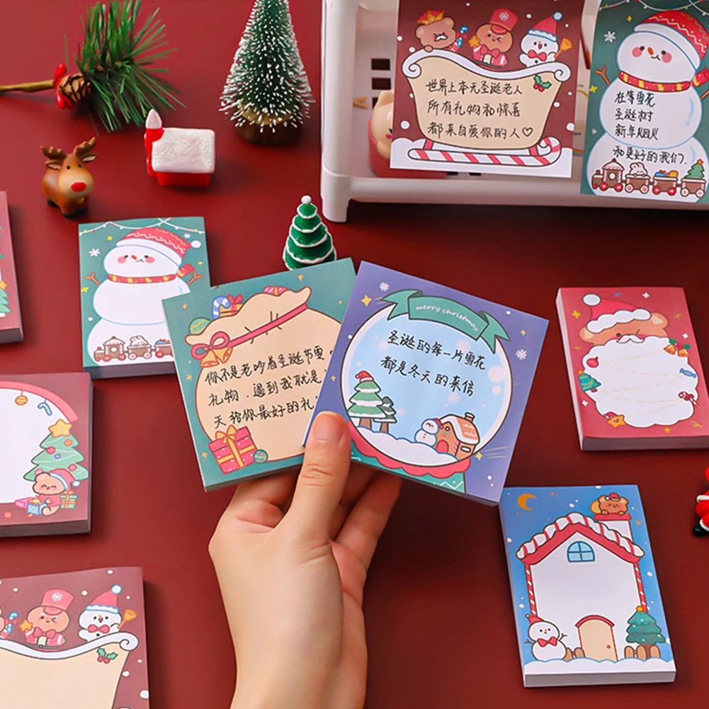 Christmas Santa Xmas Memo Pad Stationary Stickers Paper Sticky Notes Festive New 