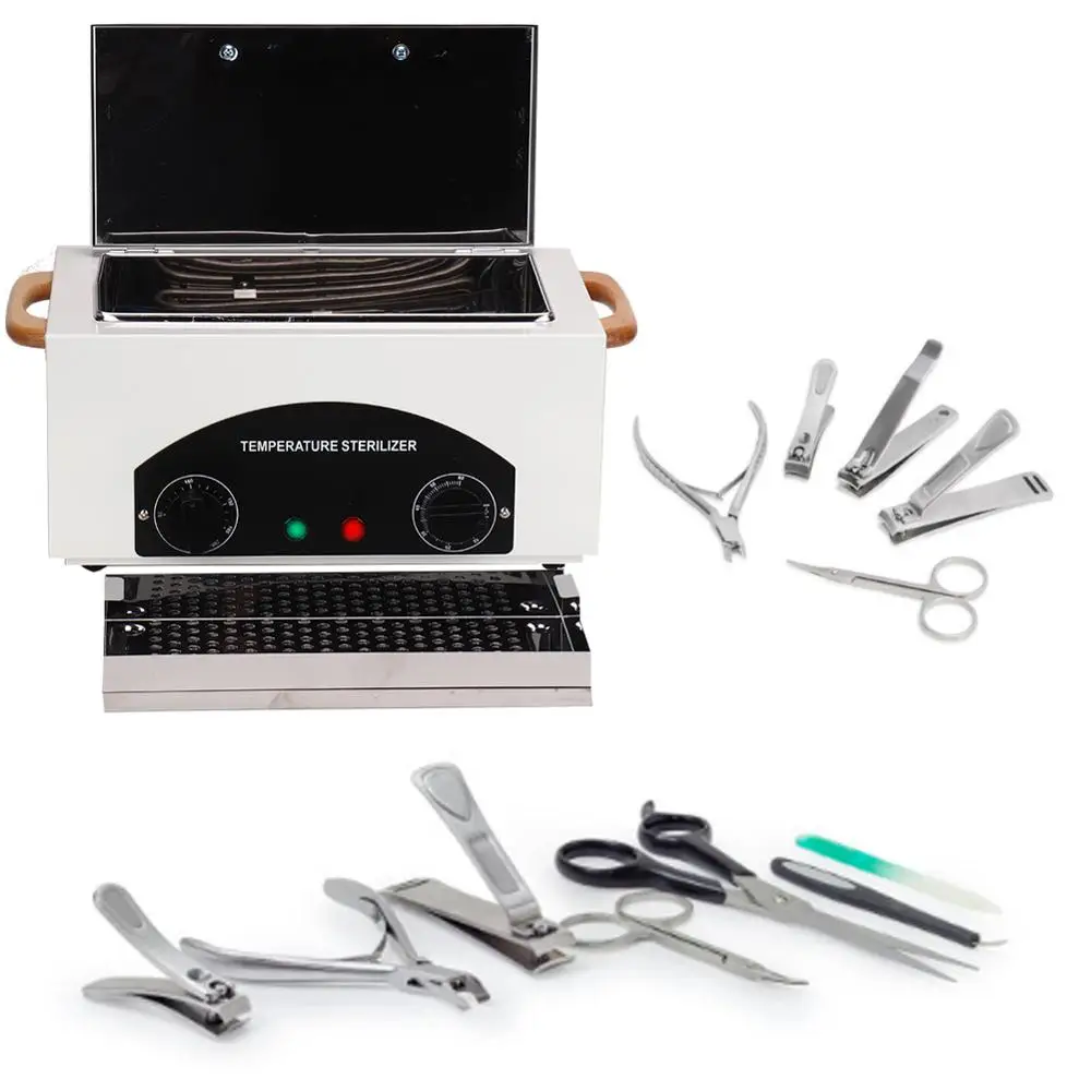 Electric High Temperature Nail Art Tool Sterilizer Manicure Disinfection Cabinet EU Plug