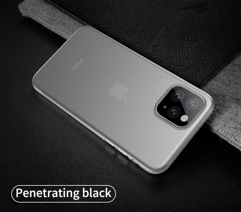 Penetrating White 0,3 мм Ультратонкий матовый чехол для iPhone 11 Pro Max XS XR X 6 S 6 S 7 8 Plus iPhone11 11Pro Жесткий Тонкий противоударный чехол - Цвет: Penetrating White