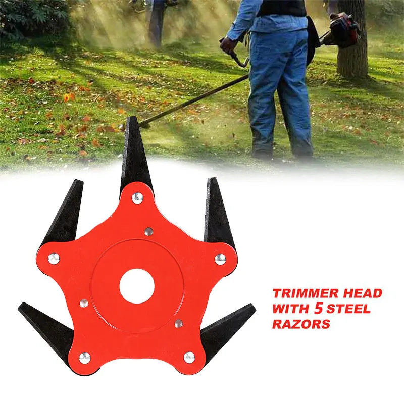 5 Steel Razor Manganese Stee Agricultural Use String Trimmers Trimmer Head Grass Trimmer Updated Lawn Mower 65Mn Spring 5 Steel Razor Manganese Stee Agricultural Use String Trimmers Trimmer Head Grass Trimmer Updated Lawn Mower 65Mn Spring