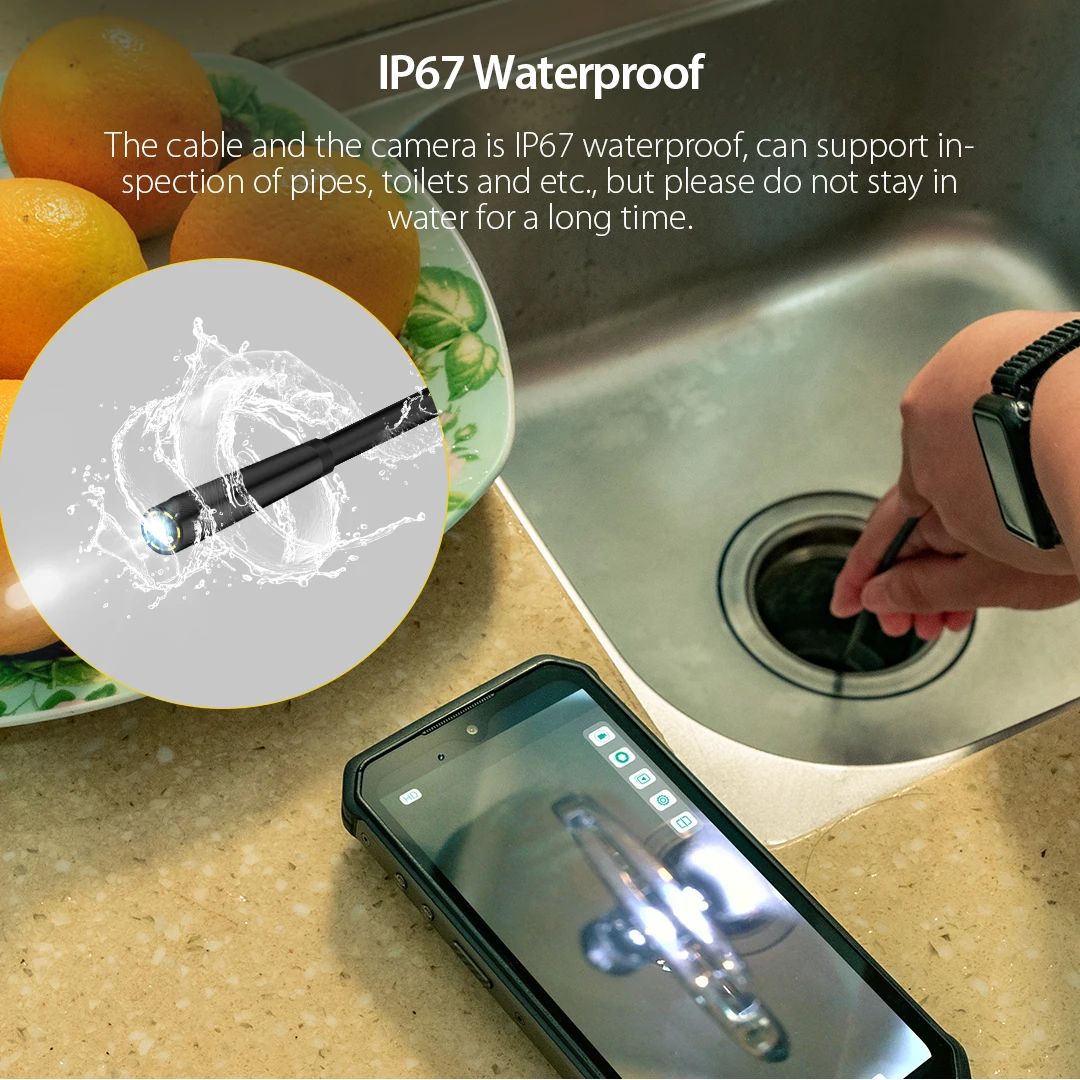 Ulefone Waterproof 3 in 1 Endoscope /For ARMOR 9/ARMOR 9E/Power Armor 13 20x zoom lens for mobile