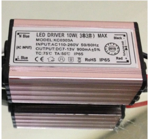2pcs/lot 10W AC110-260V Power LED Constant Current Driver DC 7-13V 900MA FOR E27 GU10 E14 GU5.3 3000w pfc adjustable regulated switching power supply ac110v 260v to dc 0 110vdc 27a constant voltage constant current