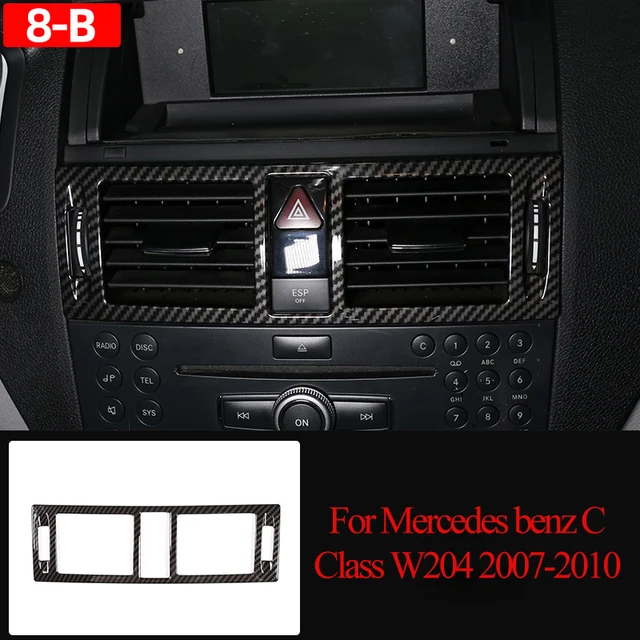 Carbon Fiber Car Interior Decoration Trim Stickers For Mercedes benz C Class W204 C180 C200 2007-2013 Accessories 8
