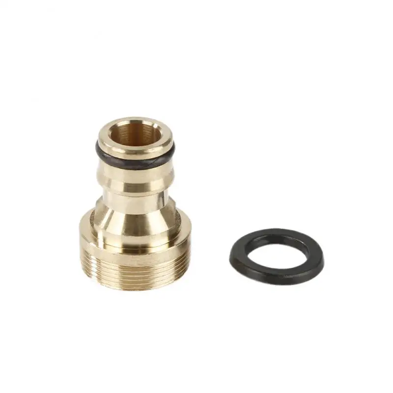 1pcs Brass Garden Water Connectors Hose Connector Kitchen Water Tap Adaptor Car Wash Water Gun Fast Joints Fittings With Washer