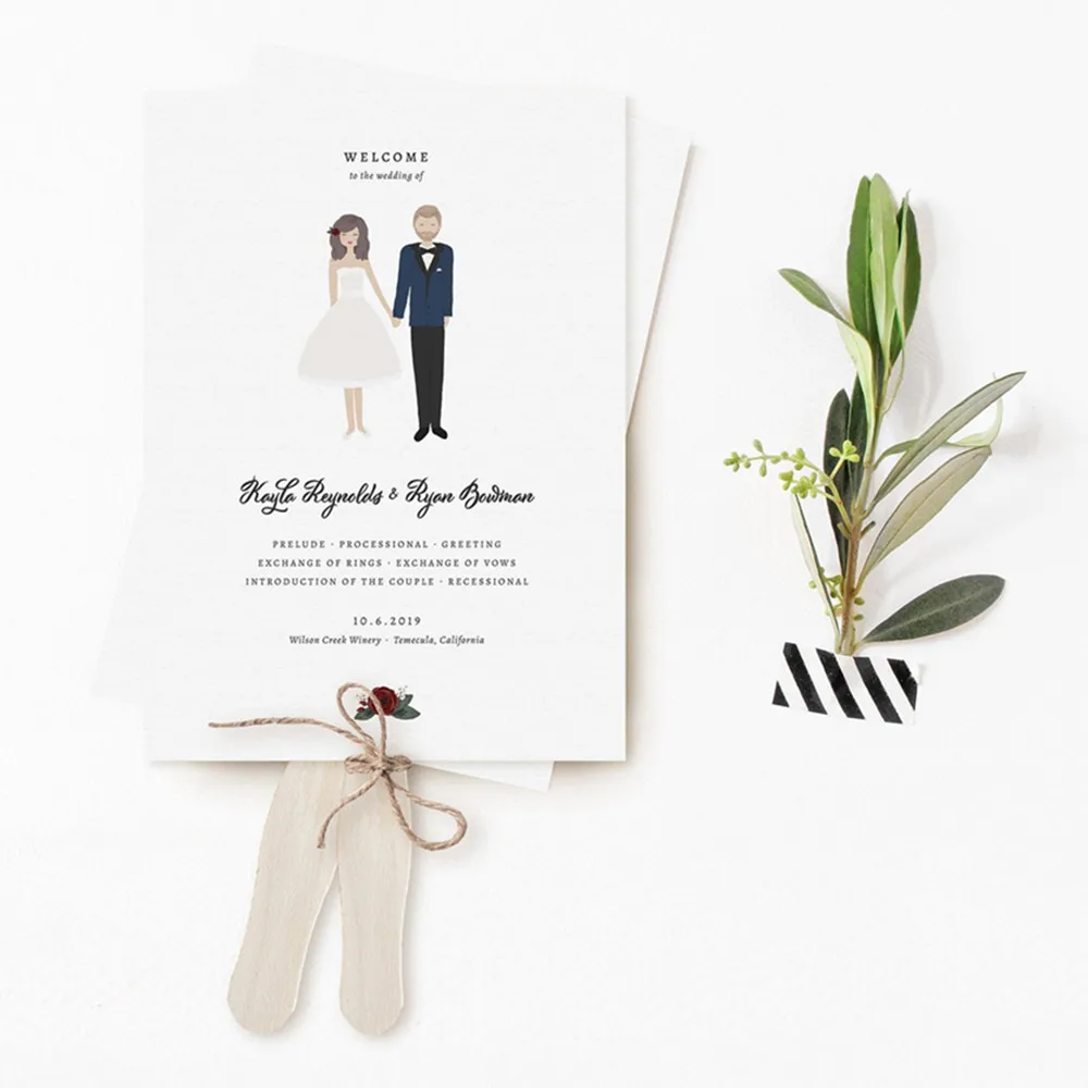 30 шт. свадебный подарок бумажный ручной вентилятор индивидуальная Свадебная меню программа расписание карты фото реквизит подарок для гостей - Цвет: Custom style 10
