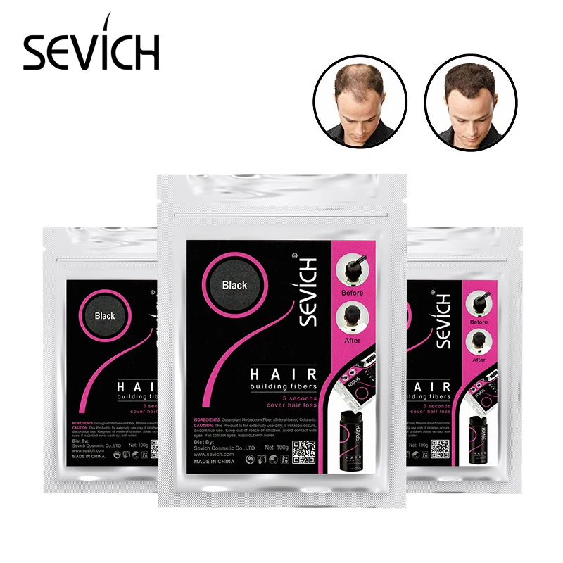 Spray Applicator Growth Sevich Hair Fiber Hair Loss Concealer Keratin Hair  Building Fiber Powder Styling Blender 100g - Hair Loss Product Series -  AliExpress