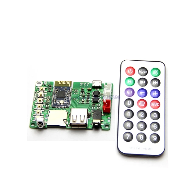 

A5-- Dual 3W For bluetooth Amplifier Board V4.1 Stereo BK3254 For bluetooth Module FM Radio/TF Card/U Disk/ Infrared Remote Cont