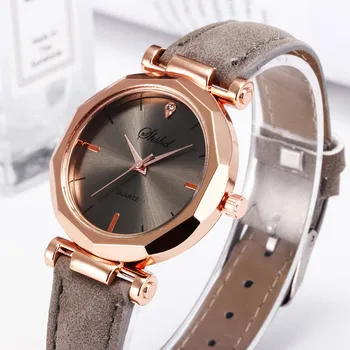 

Women Leather Watches Brand Thin Strap Simple Analog Quartz Watch Luxury Women Wrist Watch Relogio Feminino Zegarek Damski 2019