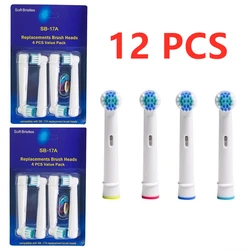 12Pcs Replacement Brush Heads For Oral B Rotation Type Electric Toothbrush Replacement heads/ Pro Health/Triumph/ Advance Power