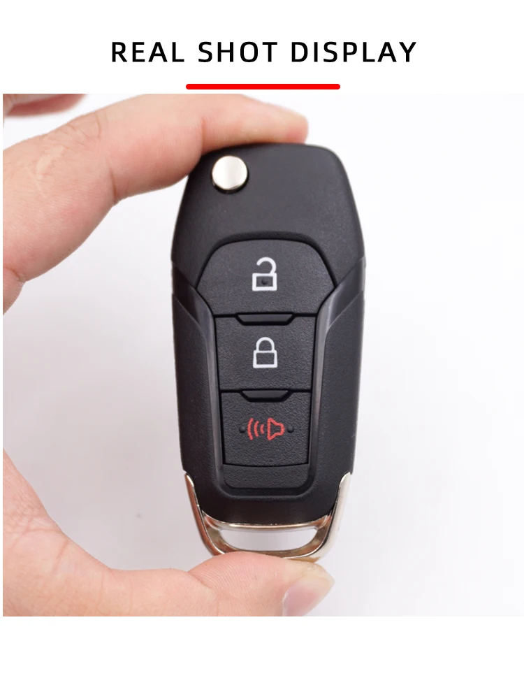 Cocolockey откидной автомобильный ключ для Ford F-150, 3 кнопки дистанционного управления, Складной автомобильный ключ, Uncut HU101, Сменный Чехол, Fob-2019YEAR