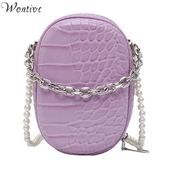 

Mini Small Square Bag 2020 New Quality PU Leather Crocodile Pattern Mini Square Bag Simple Wild Shoulder Messenger Bag Purses